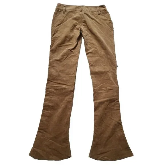 Vintage Illig Raver Pants, EXTREMELY RARE, Corduroy, Tan, Bell Bottom, Buttons